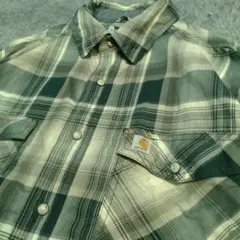 【希少】Carhartt カーハート チェック　パールスナップボタンシャツ