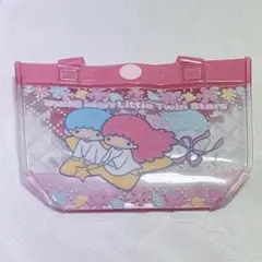 サンリオキャラクターズ プールバッグ風ミニポーチ リトルツインスターズ