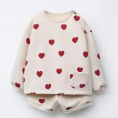 ZARA ハートプリントスウェットシャツ&バミューダセット9-12ヶ月（80㎝）
