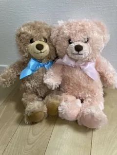 一点もの　仲良しブラウンとピンクのクマのぬいぐるみ　テディベア　ペアセット テディベア2体セット ピンク ブラウン - メルカリ