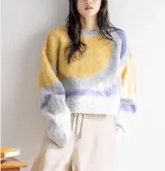 LOWRYSFARM ニュアンスガラニットプルオーバー