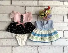 メルちゃんサイズハンドメイド服　ワンピース2点とパンツのセット