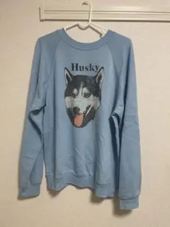 Hanes Husky犬プリント トレーナー L