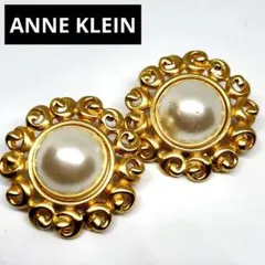ANNE KLEIN アンクライン イヤリング フェイクパール 大きい ゴールドのサムネイル