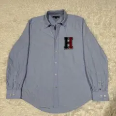 TOMMY HILFIGER トミーヒルフィガー 長袖シャツ L Hロゴワッペン