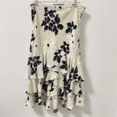 【美品】Ralph Lauren ティアードスカート　シルク100% 花柄のサムネイル