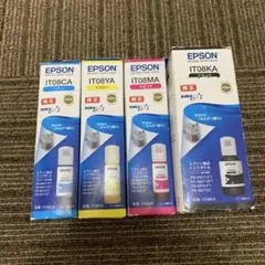 【新品】EPSON 純正 インクボトル IT08 4色セット 新品未開封】EPSON 純正インクボトル IT08 4色セット - メルカリ