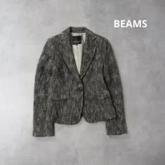 ✨美品✨ビームス テーラードジャケット チェック エルボーパッチ 