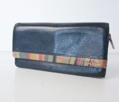 Paul Smith ポールスミス クロスオーバーストライプトリム 2つ折長財布