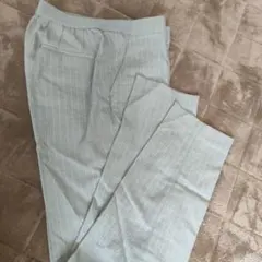 ユニクロ スマートスタイルアンクルパンツ【S】ピンストライプ グレー 大人きれい