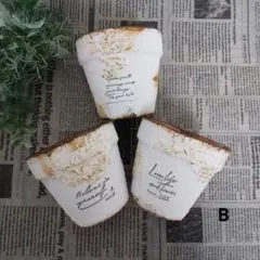 リメ鉢＊ペイント鉢＊寄せ植え鉢＊素焼き鉢【レンガB・3個セット】メルカリ便発送