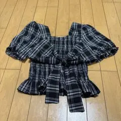 スプレイ/リビーアンドローズ シャーリングリボンブラウス