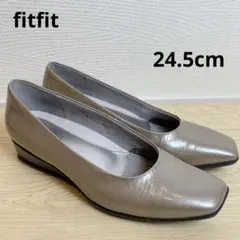 fitfit スクエアトゥウェッジソール 走れるパンプニーカー　24.5cm