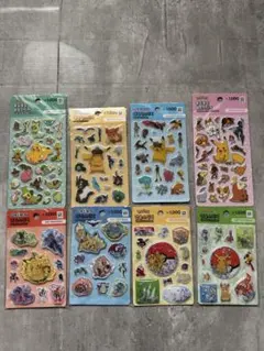 韓国限定 ポケモン ダイソー ぷっくり シール ウォーターシール 全8種コンプ