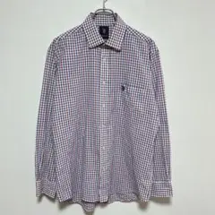 U.S. POLO ASSN. 長袖シャツ L スリムフィット チェック柄 赤青のサムネイル