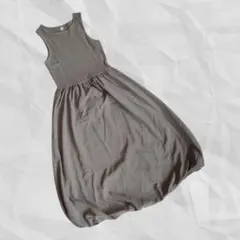 GUオリーブグリーン ノースリーブ ワンピース