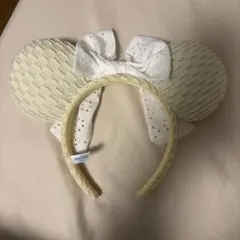 ディズニー　カチューシャ　レース　イエロー