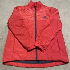 値下げしました！adidas 赤 中綿ベスト フルジップ