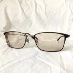 NICOLEメタルフレーム ブラウンレンズ 四角形メガネ