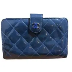 H*i様 CHANEL グリーン ラムスキン マトラッセ 二つ折り財布 コンパク