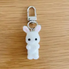 ふわふわ うさぎ マスコット キーホルダー
