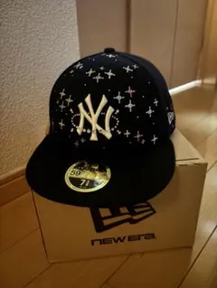 在庫処分New Era 59FIFTY ネイビー 73/8スワロフスキー