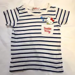 【95cm】ハローキティ Tシャツ ボーダー サンリオ