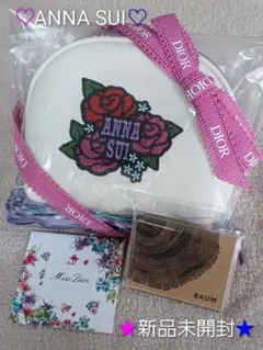 【新品未開封】ANNA SUI オリジナル コスメ ラウンドポーチ &おまけつき