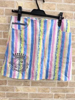 試着のみ！美品！カラフルストライプ ゴルフスカート　春夏のサムネイル