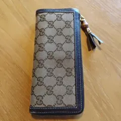 GUCCIロゴ レモンライム長財布 - メルカリ