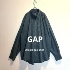 『良柄 良色』小紋柄 ボタンダウンシャツ90s OLD GAP