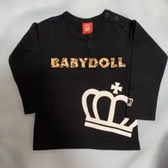 BABYDOLL ブラック レオパ　長袖Tシャツ 90