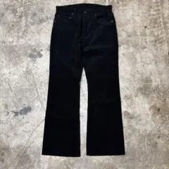 cantate manhole別注 コーデュロイ フレアパンツ ブラック