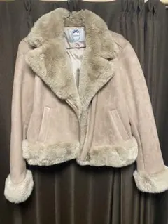 リランドチュール　フェイクファーライダースジャケット