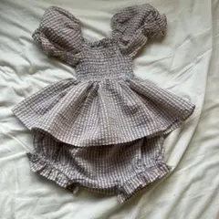 MONBEBE ギンガムチェック セットアップL