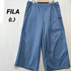 FILA フィラ トレーニングパンツ ワイド L ガウチョ ロゴ ゆったりのサムネイル