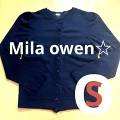 売り切り！美品☆Mila Owen 金タグ O／Sサイズ 長袖カーディガン黒のサムネイル