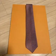 BVLGARI ハート柄ネクタイ 青・オレンジ