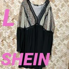SHEIN ボヘミアン刺繍ワンピース Lサイズのサムネイル