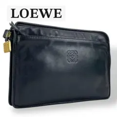 LOEWE クラッチバッグ 希少色 シャイニーナパ ロエベ ユニセックス