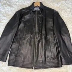 ウィンドアーマー レザージャケット 羊革 シングルライダース　XL