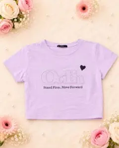 EMODA クロップドTシャツ Fサイズ 半袖 ロゴ刺繍 コットン100% 美品のサムネイル
