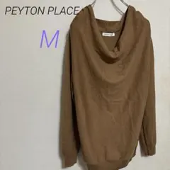PEYTON PLACE 【M】ウール　ブラウン ドレープネック ニットのサムネイル