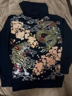 未使用近 ２面用 絡繰魂 クジラ 日本限定 スカジャン vintage レーヨン 未使用近 2面用 絡繰魂 クジラ 日本限定 スカジャン vintage レーヨン