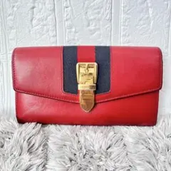 良品　GUCCI シルヴィ　シェリーライン　ゴールド金具　長財布　レッド 2026年最新】GUCCI カラー：レッド系 メンズ 長財布の人気アイテム