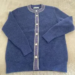 るんぴに M ネイビー ニットカーディガン
