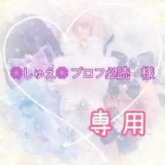 【❁しゅえ❁ プロフ必読　様】オーダーページ