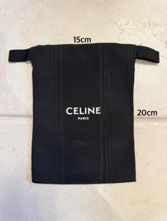 CELINE セリーヌ 巾着 ポーチ ブラック