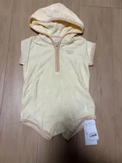 ジェラートピケ　フード付きバナナ柄ロンパース 80cm