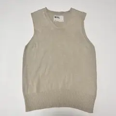 リネン混】MHL マーガレットハウエル 綿麻 ニットベスト M Vネック